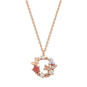 CLUE诞生花幸运宝石JULYLAVENDERSILVERNECKLACECLNR19117MPD项链JPY带授权招加盟代理