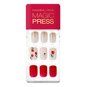 DASHING DIVA [SOFT SHINE] MAGIC PRESS - DELIGHT RED 美甲贴JPY带授权招加盟代理