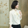 上海旗袍厂ASE-6620纯色系带职场单排扣真丝衬衫 商品缩略图1