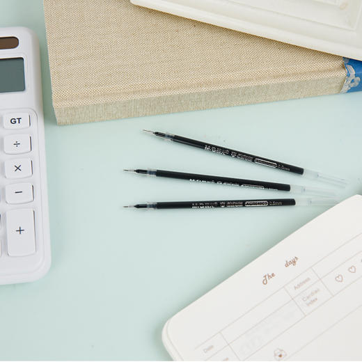 晨光(M&G)文具0.5mm碳素黑学生考试中性笔芯 全针管签字笔替芯 水笔芯 20支/盒AGR640C3 商品图4