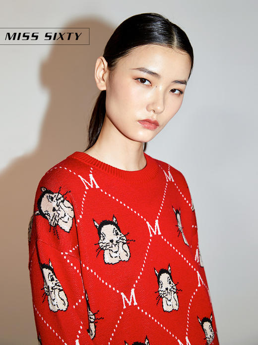 Miss Sixty2020冬季新款松鼠毛衣半身裙毛织套装女604RJ7140000 商品图1