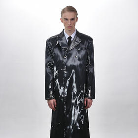 HUMANWORLD 21SS 长款亮面风衣版型外套