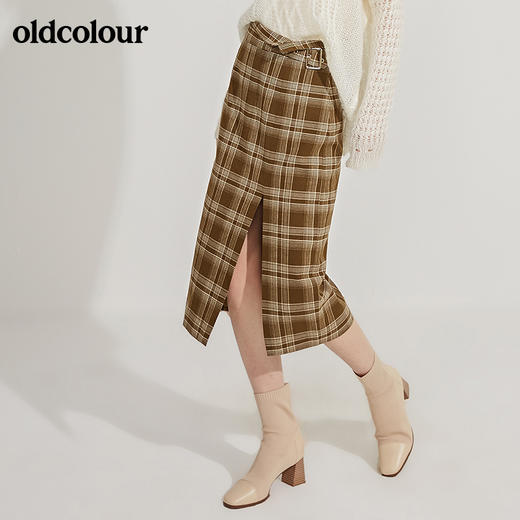 oldcolour2021春季新品格子半身裙GN11063609 商品图2