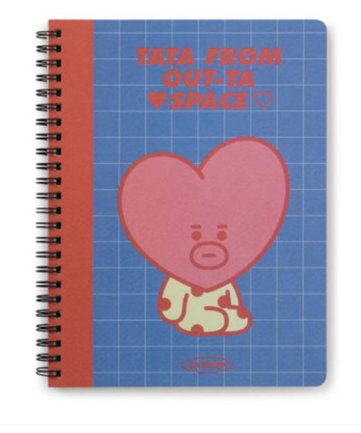 韩国 可爱Line Friends BT21 TATA A5线圈笔记本JPY带授权招加盟代理 商品图0