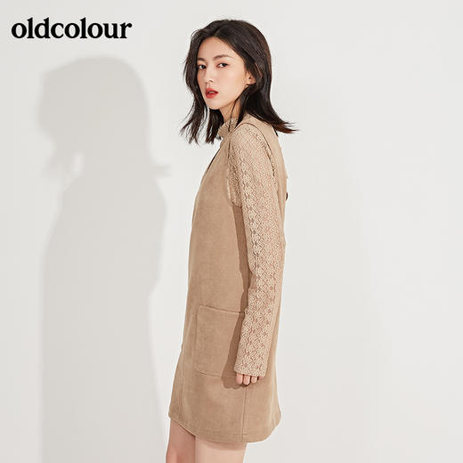 oldcolour春季新品纯色时尚气质两件套连衣裙GN11103608 商品图4