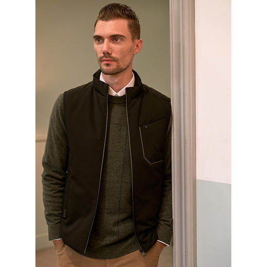 YvesFigarau伊夫·费嘉罗秋冬新款商务休闲时尚保暖短款羽绒背心904701 商品图2