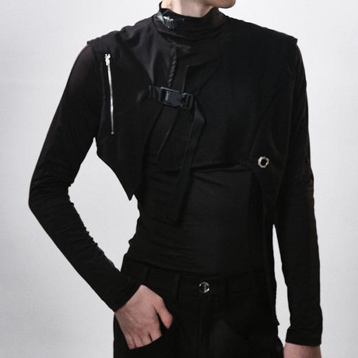 HUMANWORLD 21SS 短款磁扣马甲 商品图4