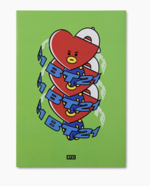 韩国 可爱Line Friends BT21 TATA HEART B5有线笔记本JPY带授权招加盟代理 商品图0