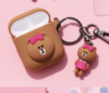 韩国 可爱Line Friends Choco AirPods硅胶套/钥匙圈套JPY带授权招加盟代理 商品缩略图0