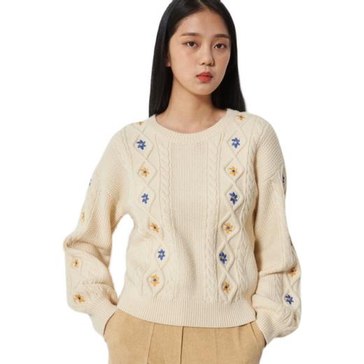 象牙花刺绣针织衫JPY带授权招加盟代理 商品图4