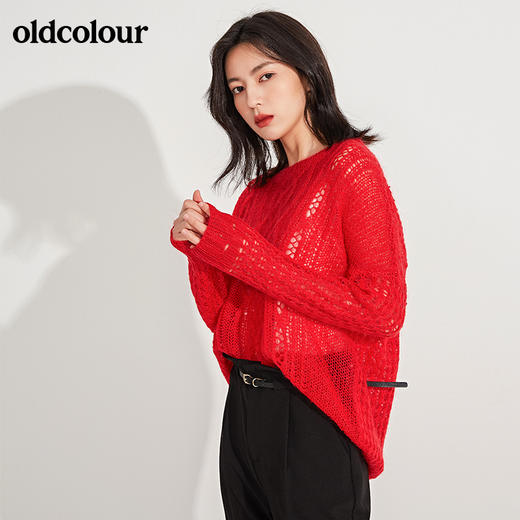 oldcolour2021春季新品毛织套头衫女GN11052603 商品图3
