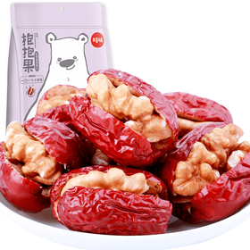 百草味 抱抱果新疆灰枣夹核桃仁118g/袋 红枣特产干果休闲零食蜜饯果干免洗枣子果脯零嘴小吃