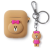 韩国 可爱Line Friends Choco AirPods硅胶套/钥匙圈套JPY带授权招加盟代理 商品缩略图2