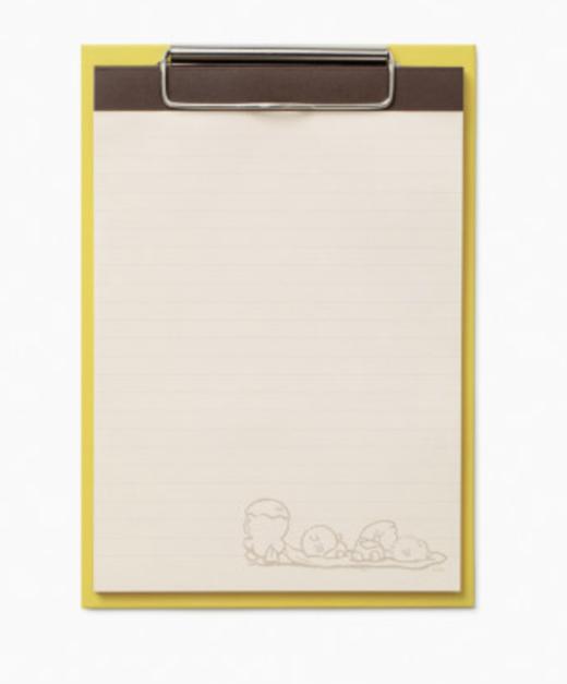 韩国 可爱Line Friends朋友莎莉朋友黄色剪贴板笔记集JPY带授权招加盟代理 商品图0