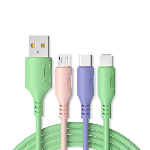 一拖三数据线｜适用安卓usb/type-c/苹果 商品图3