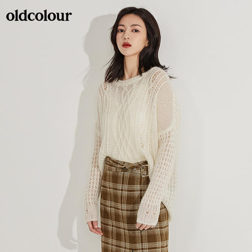 oldcolour2021春季新品毛织套头衫女GN11052603 商品图2