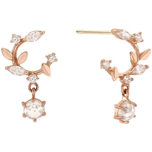 CLUE LIACEE WHITE ROSE 10K GOLD EARRINGS CLE18B73T 耳饰JPY带授权招加盟代理 商品图1