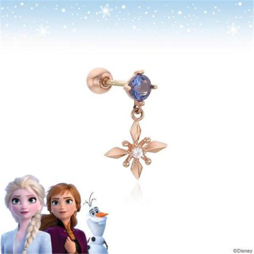 CLUE FROZEN2ELSA SNOWFLAKE DROP10KGOLDPIERCING CLE19B15T耳饰JPY带授权招加盟代理 商品图1