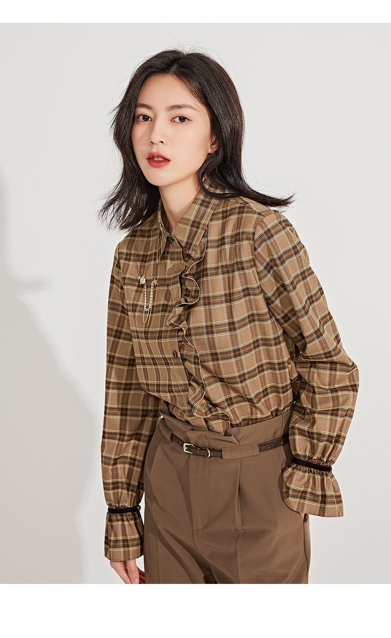 oldcolour2021春季新品长袖衬衫女gn11013607
