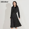 oldcolour春季新品时尚波点设计感收腰显瘦长袖连衣裙GN11103606 商品缩略图0