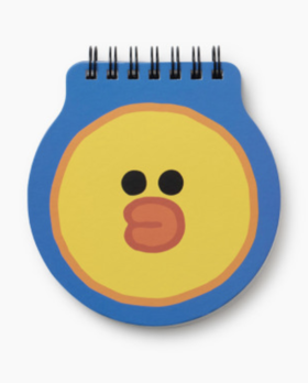 韩国 可爱Line Friends Sally面对朴素的春天线圈笔记本JPY带授权招加盟代理