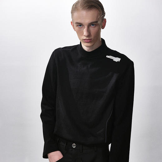 HUMANWORLD 21SS 高领黑色卫衣 商品图1