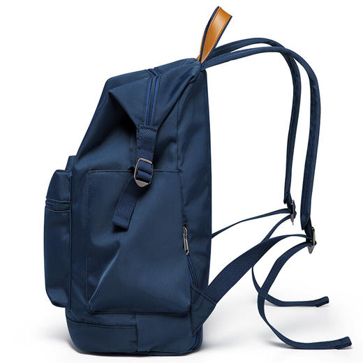 第九城V.NINE 双肩包男防泼水原宿风旅行背包大容量15.6英寸电脑包校园情侣款大中学生书包 VD7BV32881J 深蓝 商品图5