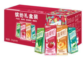【年货节】"蒙牛 真果粒牛奶饮品（草莓+芦荟+椰果+桃果粒）250g*24 四种口味缤纷装 "