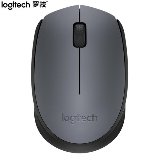 罗技（Logitech）M170(M171) 鼠标 无线鼠标 办公鼠标 对称鼠标 灰色 带无线2.4G接收器 商品图0