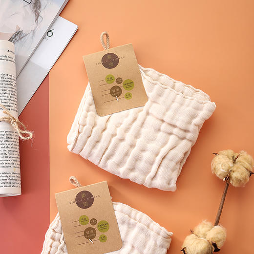 有机彩棉纱布 方巾毛巾浴巾毛毯 A类泡泡纱 6层40支精梳 柔软蓬松 婴幼儿洗澡擦身 0%荧光剂 素道敦煌天然有机彩棉基地 舒适安全健康 商品图2