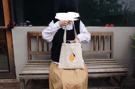 纯亚麻刺绣小号购物袋 商品图0