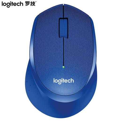 罗技（Logitech）M330 鼠标 无线鼠标 办公鼠标 静音鼠标 右手鼠标 蓝色 带无线2.4G接收器 商品图0