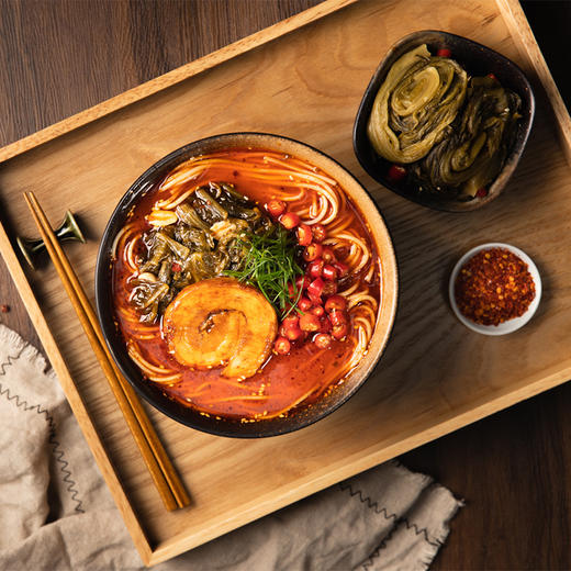 【米面精选】碧田拉面 星厨口感认证 0添加半干鲜面 熬制12h的原味猪骨高汤 豚骨/叉烧/番茄/海鲜冬阴功拉面 795g 商品图5