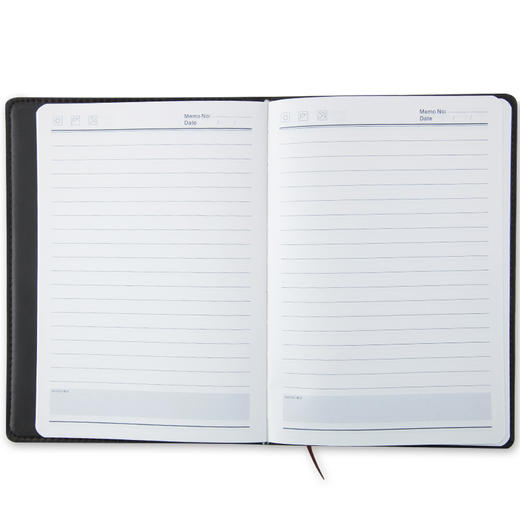 广博(GuangBo)25k拼皮商务皮面笔记本子 记事本日记本 120张棕黑GBP0646 商品图2