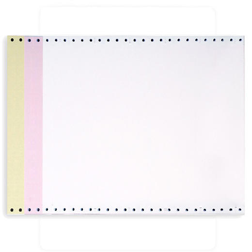 天章(TANGO)新绿天章 三联整张撕边电脑打印纸 彩色针式打印纸（241-3S 色序:白红黄 1000页/箱) 商品图1