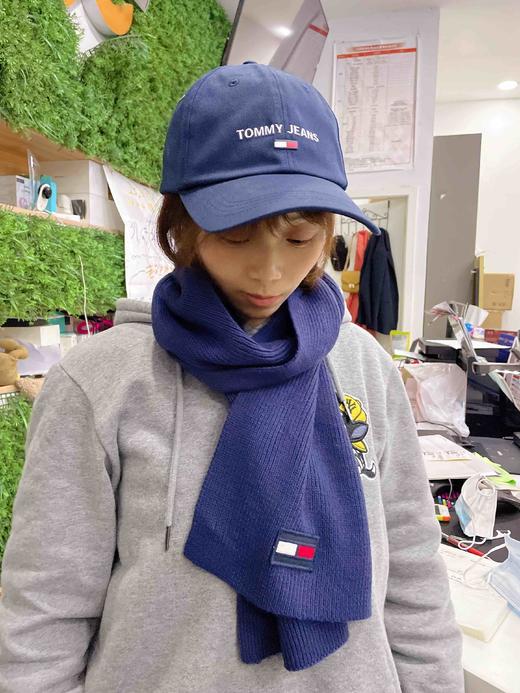 Tommy深蓝色围巾 男女同款 纯色百搭 商品图5