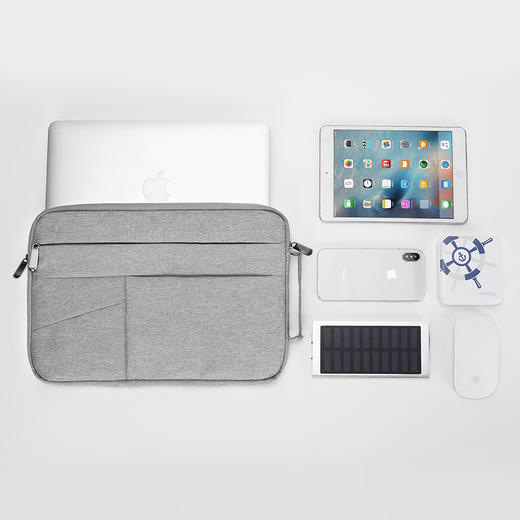 BUBM 苹果小米联想14英寸笔记本电脑包女手提商务内胆包男华硕戴尔保护套薄公文FMBJ-14英寸 灰色 商品图1