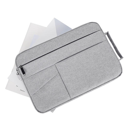 BUBM 苹果小米联想14英寸笔记本电脑包女手提商务内胆包男华硕戴尔保护套薄公文FMBJ-14英寸 灰色 商品图5