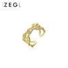 ZEGL高级感双层交叉戒指女轻奢小众精致时尚个性指环开口食指戒指 商品缩略图0
