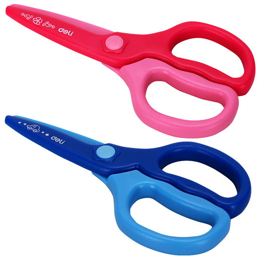 得力(deli)儿童安全剪刀/学生塑料裁纸剪刀 颜色随机6067 商品图3