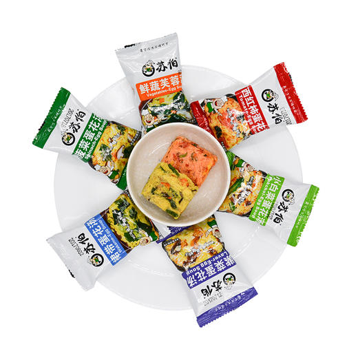 苏伯 礼盒 蛋花汤 6口味（紫菜、番茄、小白菜、裙带、菠菜、鲜蔬芙蓉）冻干速食汤 冲泡即食8g*18 商品图2