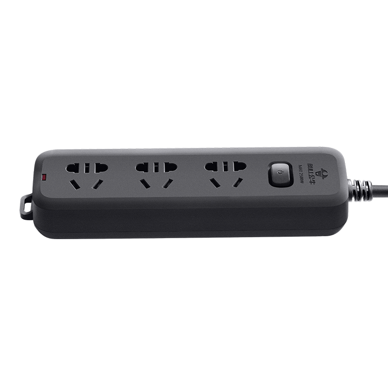 公牛（BULL）插座/插线板/插排/排插/接线板/拖线板GN-B8030H 黑色质感3位总控全长1.8米