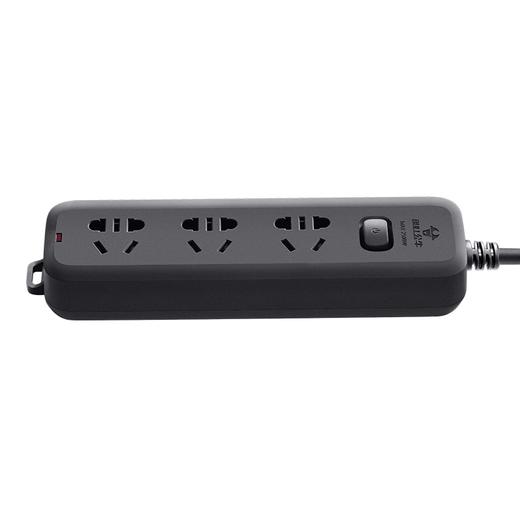 公牛（BULL）插座/插线板/插排/排插/接线板/拖线板GN-B8030H 黑色质感3位总控全长1.8米 商品图0