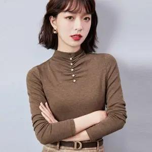 JXG-冬季黑色加绒加厚内搭T恤打底衫 商品图0