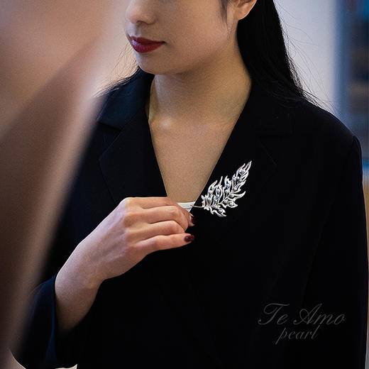 【珍果系列】AKoya灰珠胸针/项圈 商品图5