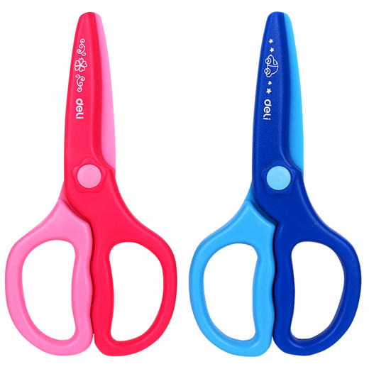 得力(deli)儿童安全剪刀/学生塑料裁纸剪刀 颜色随机6067 商品图0