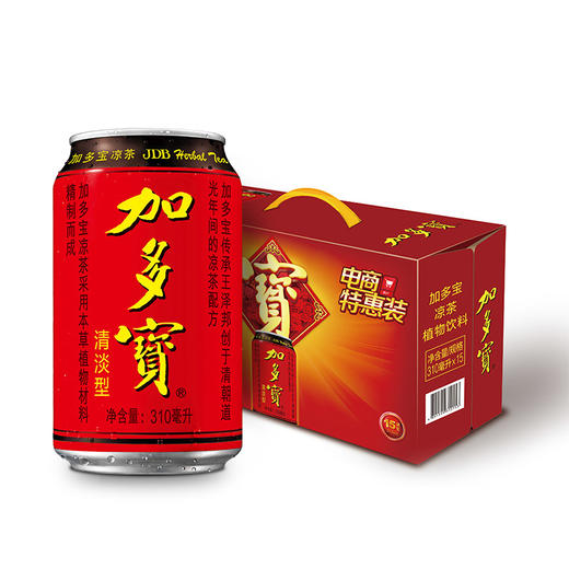 加多宝 凉茶植物饮料 茶饮料 310ml*15罐 整箱装 商品图2