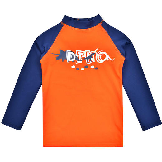 sisia儿童游泳衣男童抗氯防晒长袖外套卡通恐龙中大童分体泳装 商品图4