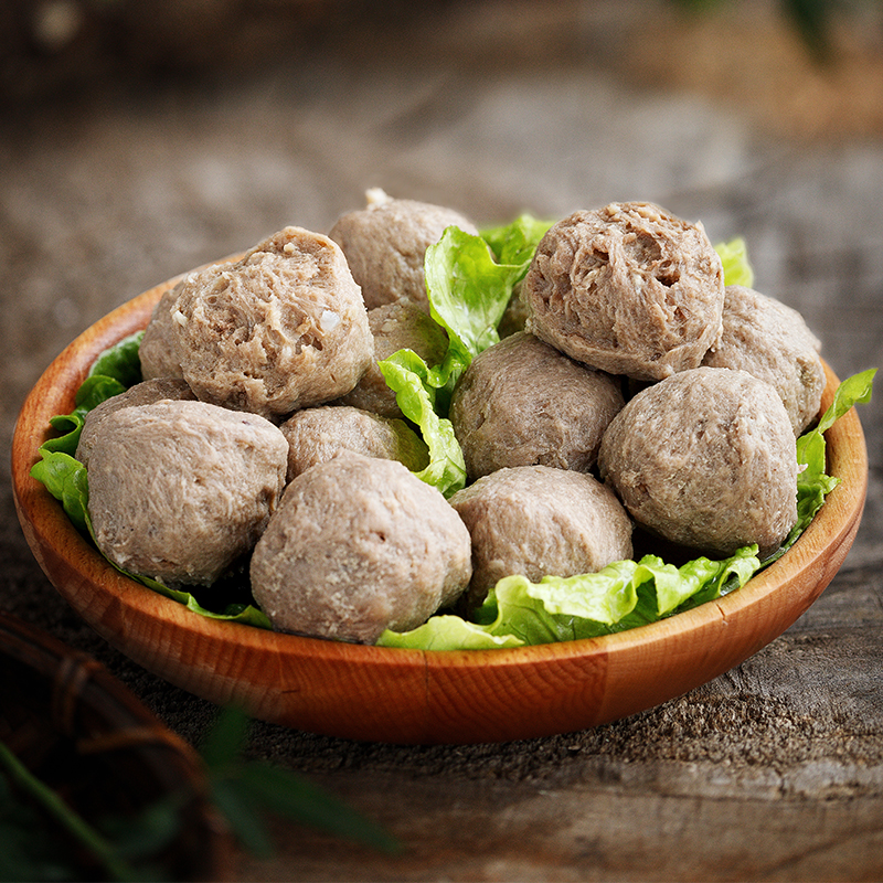 【喜盼金款】喜盼金款 牛肉丸 牛筋丸 潮汕正宗火锅丸子牛丸 250g/袋 4袋共两斤1