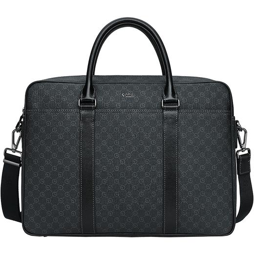 金利来（Goldlion）男士公文包 休闲商务单肩包大容量电脑包横款PVC手提包公文包 FC192005-265 深灰 礼物送男友 商品图0